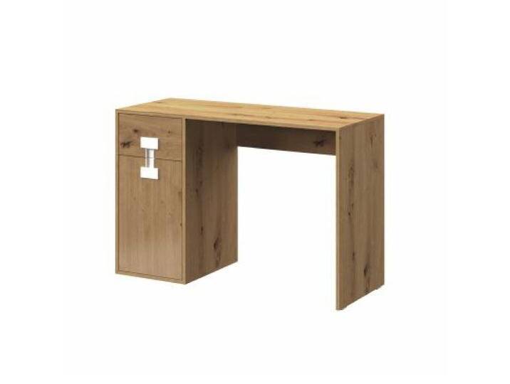 Jugendzimmer - Schreibtisch Garian 10, Farbe: Eiche / Weiß - Abmessungen: 82 x 120 x 50 cm (H x B x T) von easyMÖBEL