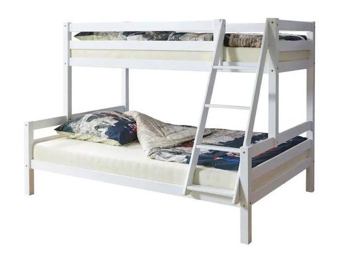 Kinderbett / Etagenbett Henry 30 inkl. Bonell Federkern Matratzen Farbe: Weiß Liegefläche: 90 x 200 cm & 140 x 200 cm Kinderbett / Etagenbett Henry 30 inkl. Bonell Federkern Matratzen Farbe: Weiß Liegefläche: 90 x 200 cm & 140 x 200 cm von easyMÖBEL