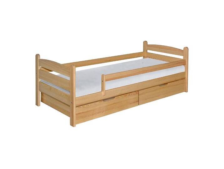 Kinderbett / Jugendbett Milo 36 inkl. 2 Schubladen und Lattenrost, in Natur, Kiefer Massivholz, Liegefläche 90 x 200 cm, robust und langlebig von easyMÖBEL