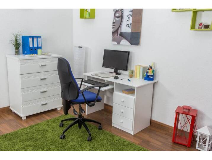 Kinderschreibtisch weiß Holz von easyMÖBEL