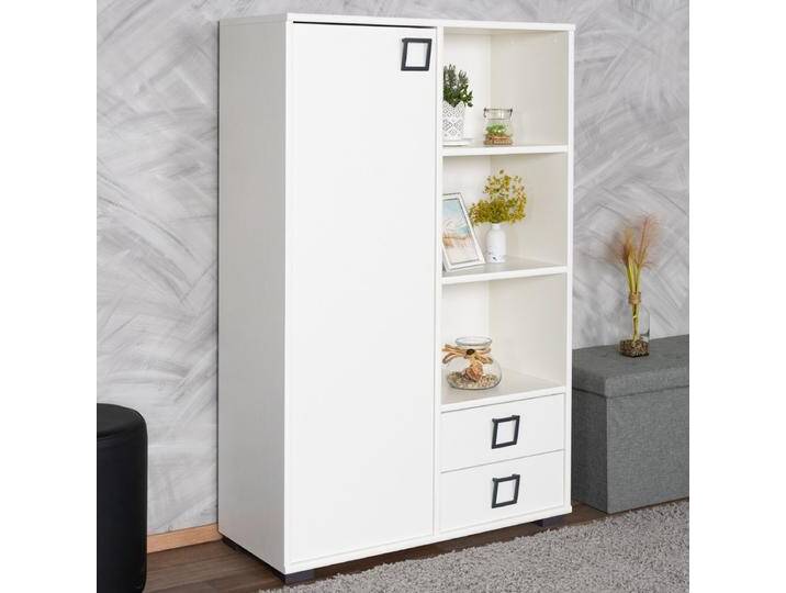 Kinderzimmer - Kommode Benjamin 26, Farbe: Weiß - Abmessungen: 134 x 86 x 37 cm (H x B x T) von easyMÖBEL