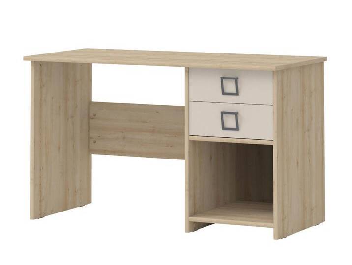 Kinderzimmer - Schreibtisch Benjamin 28, Farbe: Buche / Creme - 74 x 125 x 60 cm (H x B x T) von easyMÖBEL