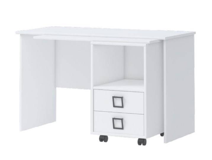 Kinderzimmer - Schreibtisch Benjamin 29, Farbe: Weiß - Abmessungen: 76 x 125 x 60 cm (H x B x T) von easyMÖBEL