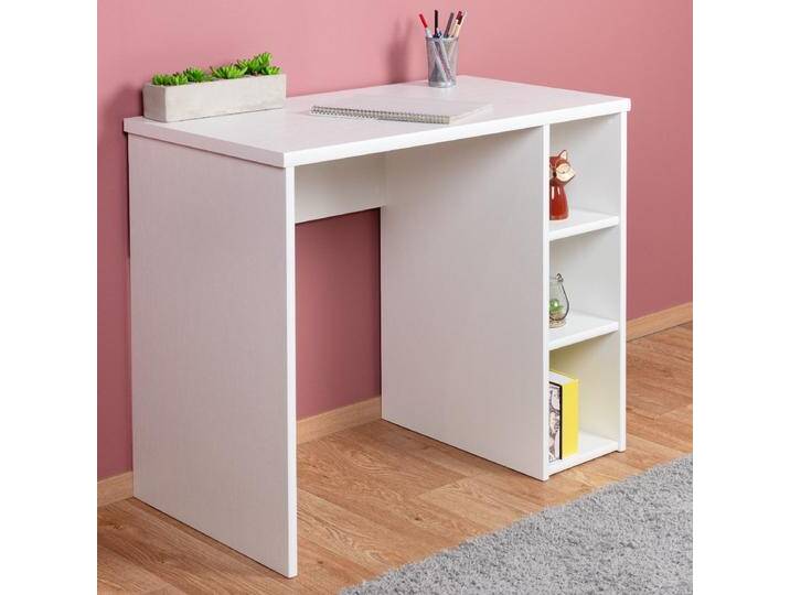 Kinderzimmer - Schreibtisch Benjamin 35, Farbe: Weiß - 75 x 91 x 50 cm (H x B x T) von easyMÖBEL