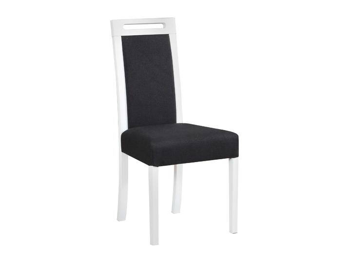 Klassischer Stuhl Alangis mit bequemer Polsterung aus PES in Schwarz, Sitzhöhe von 47 cm, robustes Buchenholz in der Farbe Weiß, hoher Sitzkomfort Klassischer Stuhl Alangis mit bequemer Polsterung aus PES in Schwarz, Sitzhöhe von 47 cm, robustes Buchenholz in der Farbe Weiß, hoher Sitzkomfort von easyMÖBEL