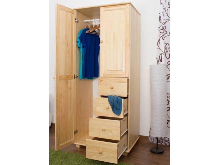 Kleiderschrank Kiefer 80 cm breit von easyMÖBEL