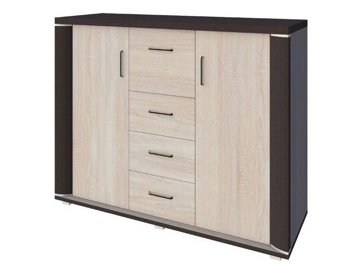 Kommode Aitape 45, Farbe: Sonoma Eiche dunkel / Sonoma Eiche hell - Abmessungen: 105 x 135 x 40 cm (H x B x T) von easyMÖBEL