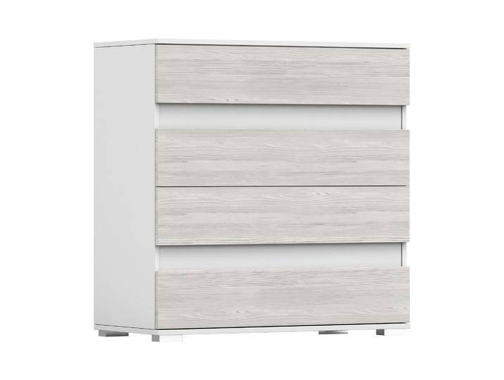Kommode Grau / Weiß Jolais 05 93 x 90 x 43 cm 4 Schubladen Zweifarbig Front in Holzoptik ausreichend Stauraum Modernes Design von easyMÖBEL