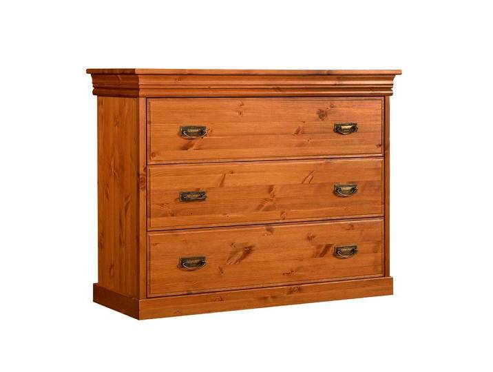 Kommode Jabron 10, Kiefer massiv Vollholz, Farbe: Kiefer - 83 x 107 x 42 cm (H x B x T) von easyMÖBEL