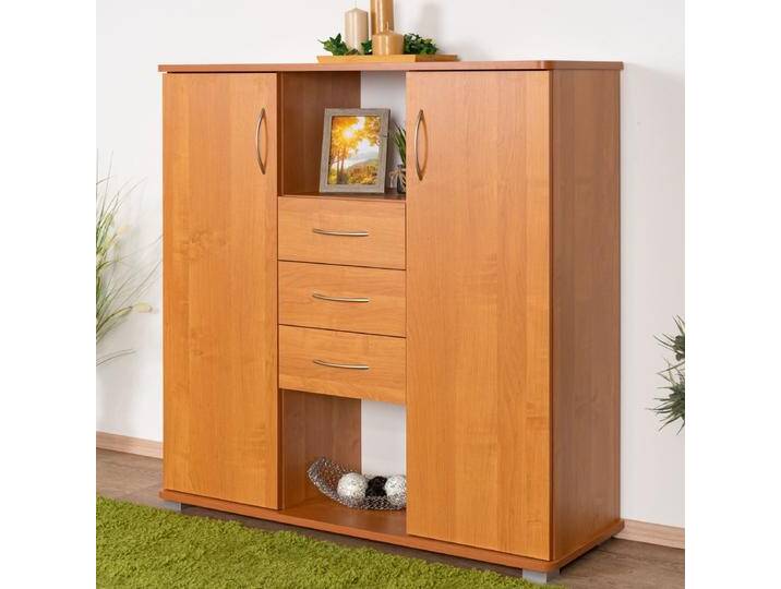 Kommode Kebumen 10, Farbe: Erle - Abmessungen: 110 x 110 x 38 cm (H x B x T) von easyMÖBEL