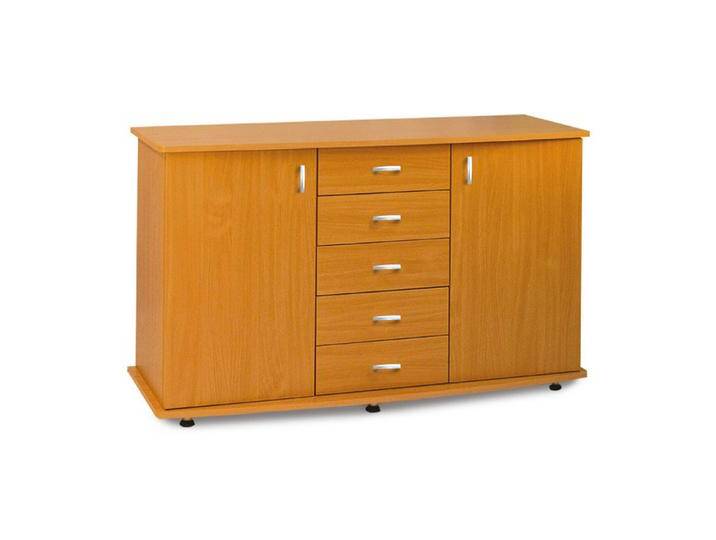 Kommode Kebumen 20, Farbe: Erle - Abmessungen: 75 x 130 x 45 cm (H x B x T) von easyMÖBEL