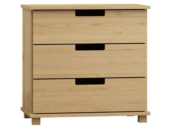Kommode Kiefer massiv Vollholz natur 002 - Abmessung 80 x 100 x 42 cm (H x B x T) von easyMÖBEL