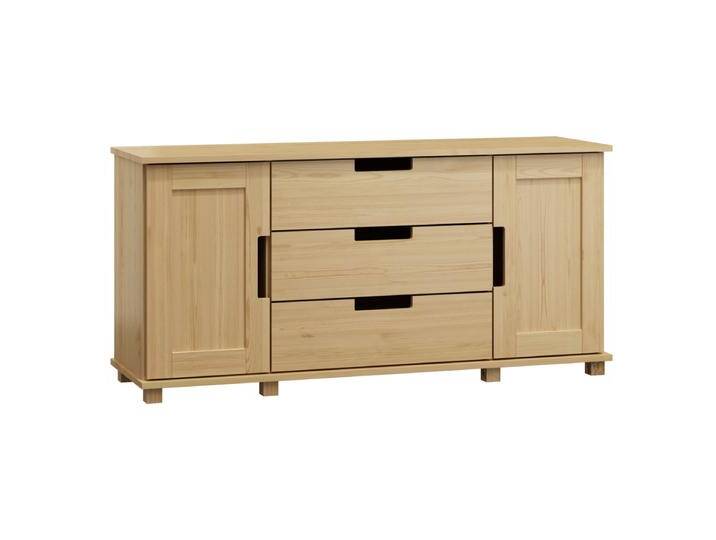 Kommode Kiefer massiv Vollholz natur 004 - Abmessung 80 x 160 x 42 cm (H x B x T) von easyMÖBEL