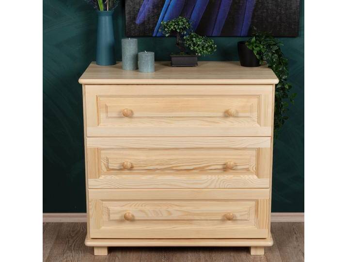 Kommode Kiefer massiv Vollholz natur 015 - Abmessung 78 x 80 x 42 cm (H x B x T) von easyMÖBEL