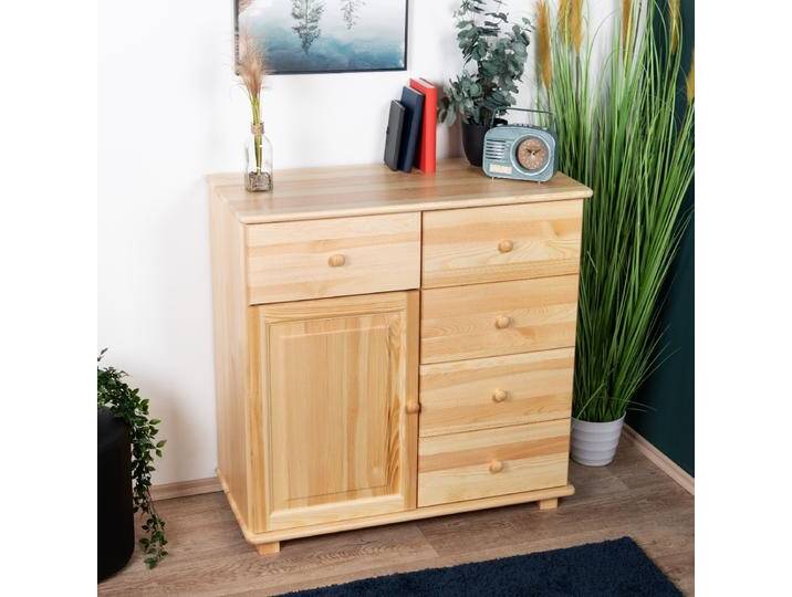 Kommode Kiefer massiv Vollholz natur 049 - Abmessung 100 x 100 x 47 cm (H x B x T) von easyMÖBEL