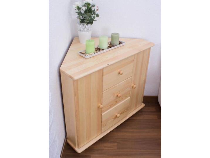 Kommode Kiefer massiv Vollholz natur 055 - Abmessung 78 x 90 x 60 cm (H x B x T) von easyMÖBEL