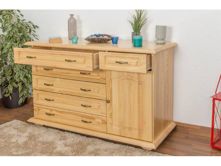 Kommode Kiefer massiv Vollholz natur Pipilo 12 - Abmessung 88 x 139 x 54 cm (H x B x T) von easyMÖBEL