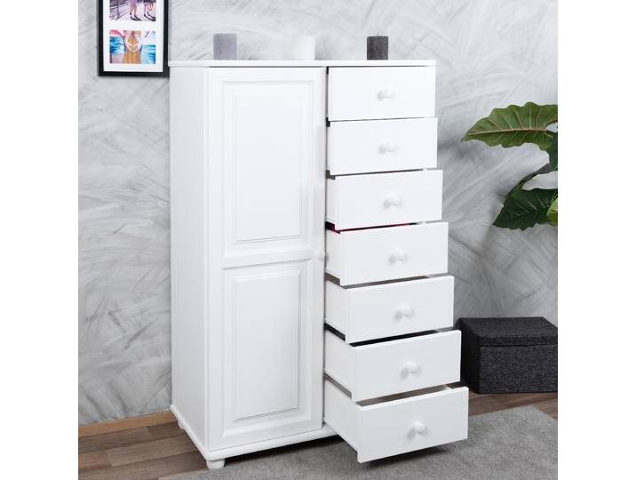 Kommode Kiefer massiv Vollholz weiß lackiert Junco 155 – Abmessung 140 x 90 x 42 cm Kommode Kiefer massiv Vollholz weiß lackiert Junco 155 – Abmessung 140 x 90 x 42 cm von easyMÖBEL