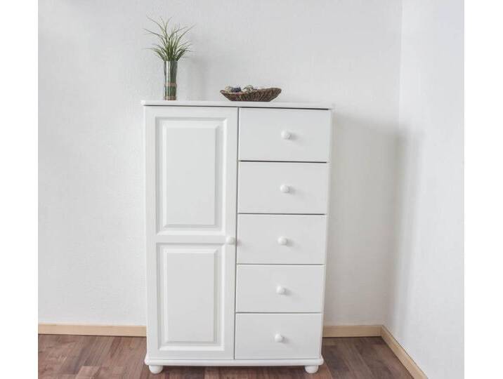 Kommode Kiefer massiv Vollholz weiß lackiert Junco 159 – Abmessung 123 x 80 x 42 cm Kommode Kiefer massiv Vollholz weiß lackiert Junco 159 – Abmessung 123 x 80 x 42 cm von easyMÖBEL