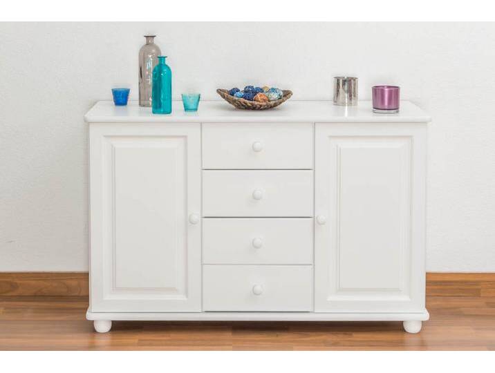 Kommode Kiefer massiv Vollholz weiß lackiert Junco 173 - Abmessung 78 x 121 x 42 cm Kommode Kiefer massiv Vollholz weiß lackiert Junco 173 - Abmessung 78 x 121 x 42 cm von easyMÖBEL