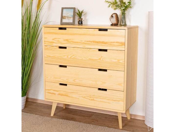Kommode Kiefer massiv natur Aurornis 33 - Abmessungen: 104 x 96 x 40 cm (H x B x T) von easyMÖBEL