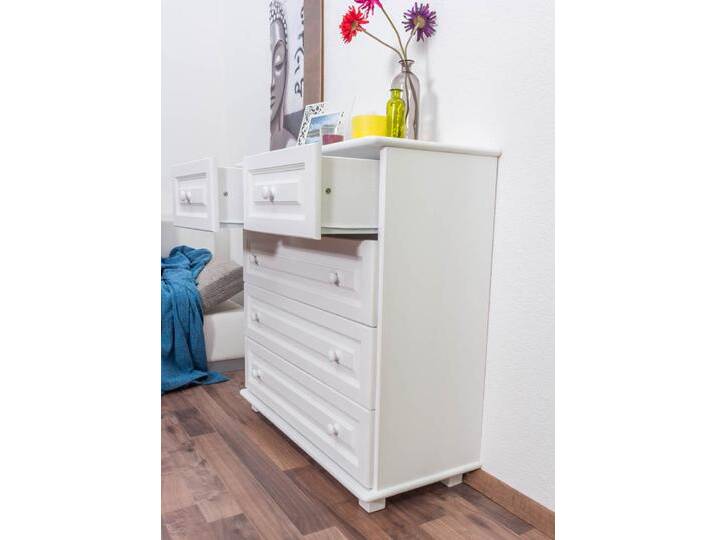 Kommode Kiefer massiv weiß Kommode Kiefer massiv weiß von easyMÖBEL