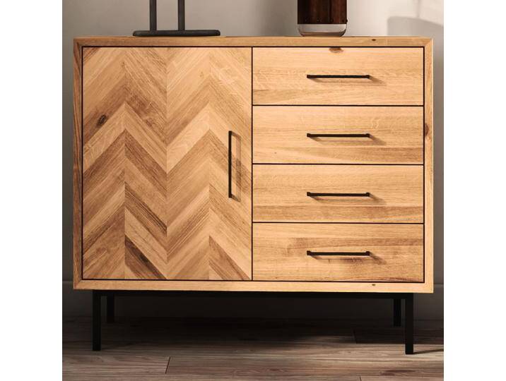 Kommode Kumeu 31 Kernbuche massiv geölt - Abmessungen: 80 x 97 x 45 cm (H x B x T) von easyMÖBEL