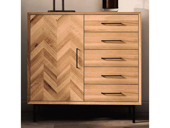 Kommode Kumeu 42 Kernbuche massiv geölt - Abmessungen: 95 x 97 x 45 cm (H x B x T) von easyMÖBEL