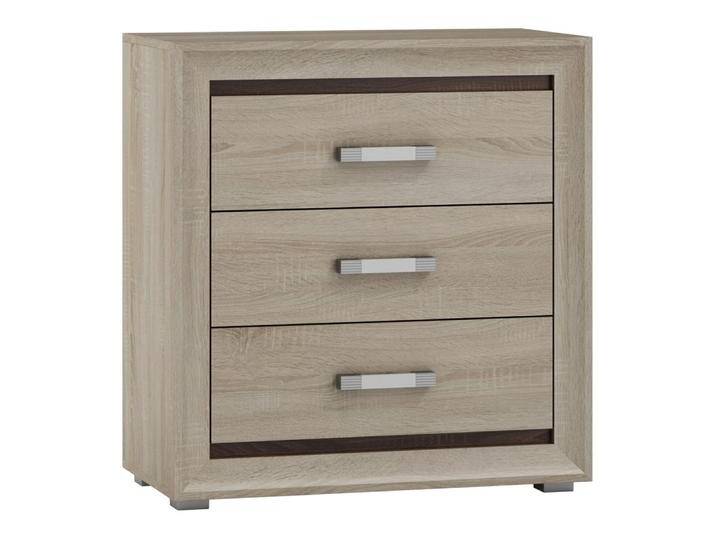 Kommode Kundiawa 05, Farbe: Sonoma Eiche hell / Sonoma Eiche dunkel - Abmessungen: 85 x 80 x 40 cm (H x B x T) von easyMÖBEL