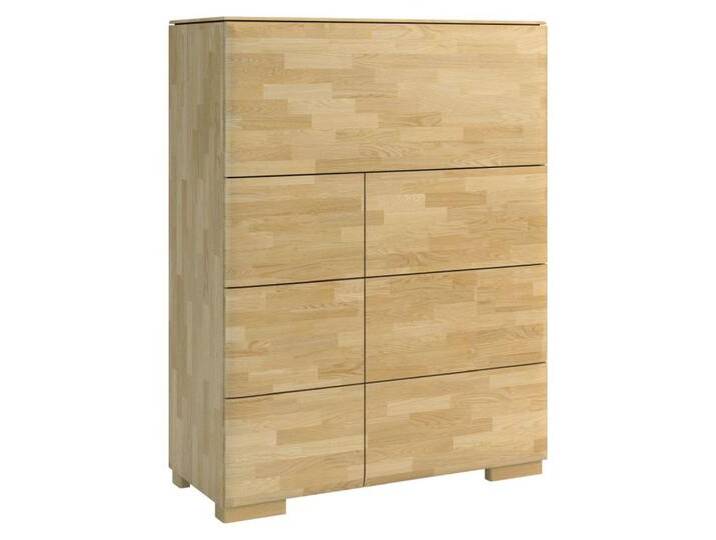Kommode Lipik 06, Eiche, teilmassiv - Abmessungen: 131 x 102 x 43 cm (H x B x T) von easyMÖBEL