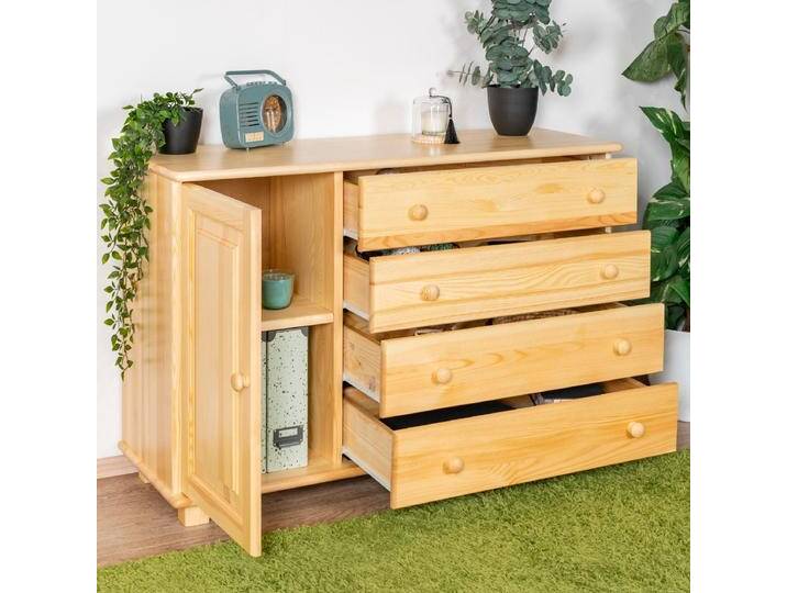 Kommode Massivholz 036 - Abmessung 78 x 118 x 42 cm (H x B x T) von easyMÖBEL