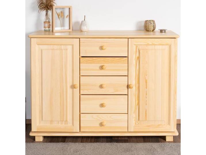 Kommode Massivholz 039 - 85 x 118 x 42 cm (H x B x T) von easyMÖBEL