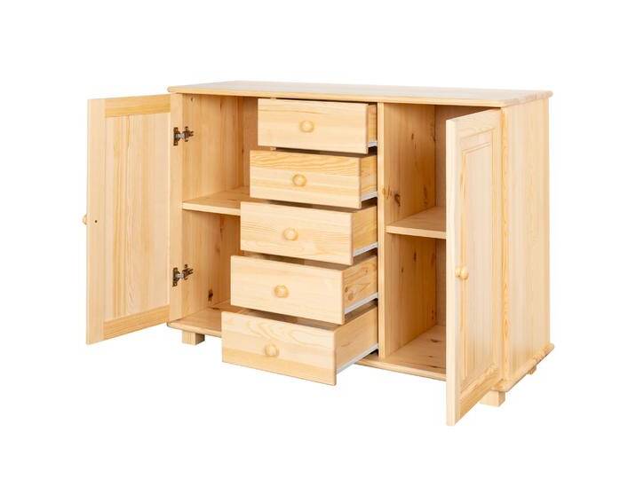 Kommode Massivholz 039 - Abmessung 85 x 118 x 42 cm (H x B x T) von easyMÖBEL