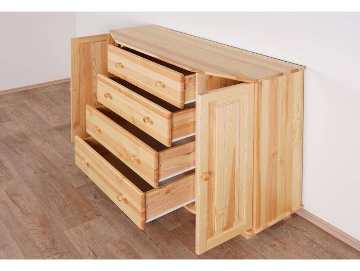 Kommode Massivholz 051 - Abmessung 100 x 140 x 47 cm (H x B x T) von easyMÖBEL
