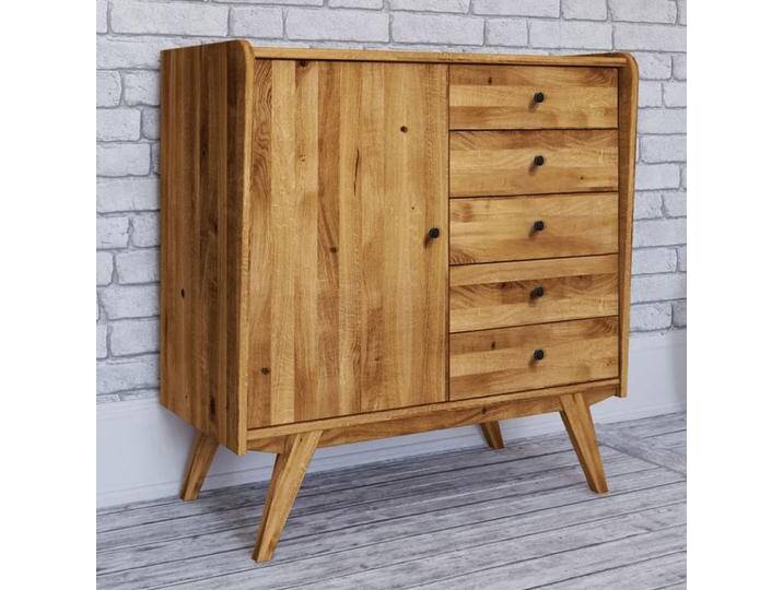 Kommode Otago 15 Wildeiche massiv geölt - Abmessungen: 105 x 100 x 50 cm (H x B x T) von easyMÖBEL