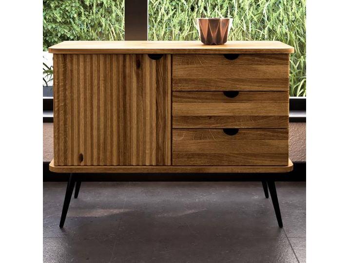 Kommode Rolleston 12 Wildeiche massiv geölt - Abmessungen: 72 x 97 x 46 cm (H x B x T) von easyMÖBEL