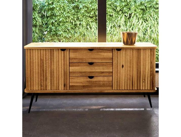 Kommode Rolleston 14 Wildeiche massiv geölt - Abmessungen: 72 x 144 x 46 cm (H x B x T) von easyMÖBEL