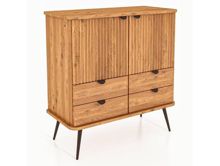 Kommode Rolleston 19 Kernbuche massiv geölt - Abmessungen: 102 x 97 x 46 cm (H x B x T) von easyMÖBEL