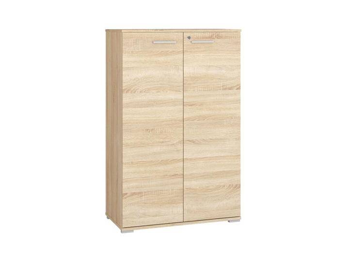 Kommode Tapachula 08, Farbe: Sonoma Eiche hell - Abmessungen: 123 x 79 x 40 cm (H x B x T), mit 2 Türen und 3 Fächern von easyMÖBEL