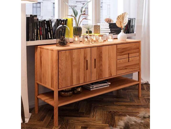 Kommode Wellsford 23 Kernbuche massiv geölt - Abmessungen: 81 x 142 x 46 cm (H x B x T) von easyMÖBEL