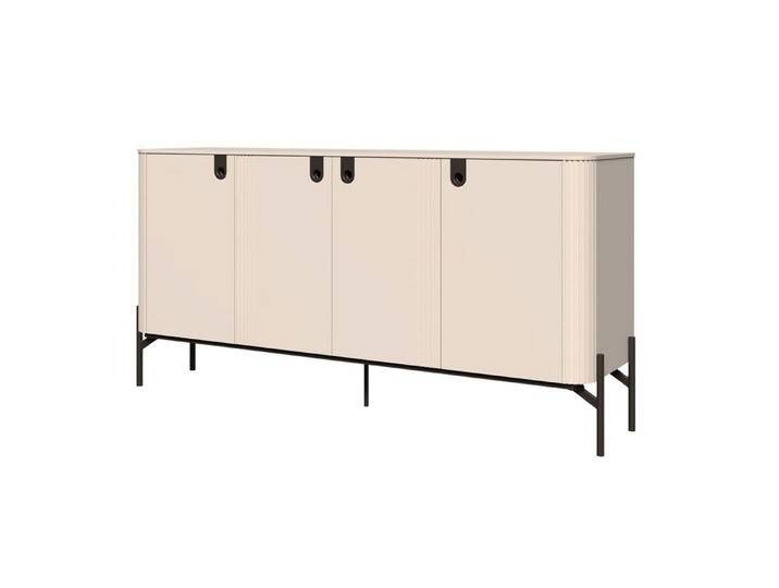 Kommode, Kaschmir, 90x180x46 cm, Holzwerkstoff, 4 Türen & Soft-Close-System, Klassisch von easyMÖBEL