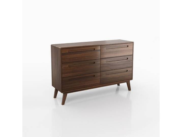 Kommode mit sechs Schubladen Engordany 02 Buche Vollholz massiv lackiert Farbe: Walnuss Maße: 90 x 140 x 39 cm Soft-Close-Funktion für Kommode mit sechs Schubladen Engordany 02 Buche Vollholz massiv lackiert Farbe: Walnuss Maße: 90 x 140 x 39 cm Soft-Close-Funktion für von easyMÖBEL