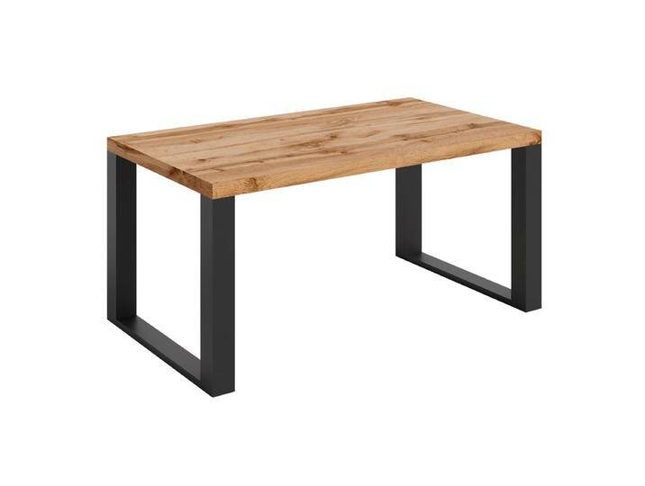 Länglicher stabiler Couchtisch mit schöner Maserung Prizren 02, Eiche Wotan / Mattschwarz, 105 x 60 x 50 cm, besonders robust und langlebig Länglicher stabiler Couchtisch mit schöner Maserung Prizren 02, Eiche Wotan / Mattschwarz, 105 x 60 x 50 cm, besonders robust und langlebig von easyMÖBEL