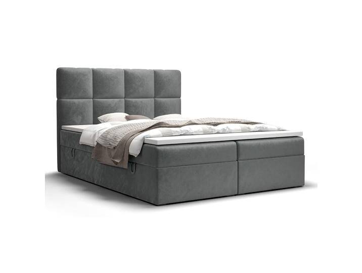 Modernes Boxspringbett mit Stauraum Pirin 59, Farbe: Grau - Liegefläche: 180 x 200 cm (B x L) von easyMÖBEL