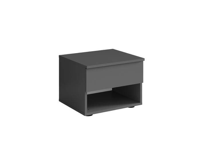 Nachtkommode 2er Set Almopia 02, ein offenes Fach, Farbe: Graphitgrau, eine Schublade, Maße: 35 x 45 x 35 cm, ABS-Kanten, für Schlafzimmer Nachtkommode 2er Set Almopia 02, ein offenes Fach, Farbe: Graphitgrau, eine Schublade, Maße: 35 x 45 x 35 cm, ABS-Kanten, für Schlafzimmer von easyMÖBEL