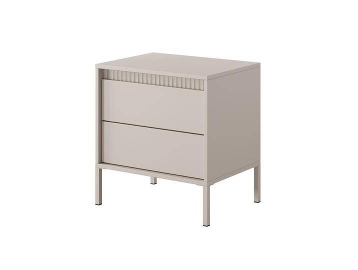 Nachtkommode Balta 13 Farbe: Beige zwei Schubladen Push-to-open Funktion Maße: 56 x 53,5 x 39,5 cm ABS-Kantenschutz für Schlafzimmer Nachtkommode Balta 13 Farbe: Beige zwei Schubladen Push-to-open Funktion Maße: 56 x 53,5 x 39,5 cm ABS-Kantenschutz für Schlafzimmer von easyMÖBEL