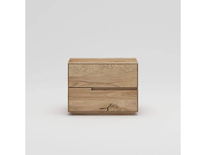 Nachtkommode Canillo 05 Eiche massiv geölt 2 Schubladen 45x60x40 cm Modernes Design Hochwertige Verarbeitung von easyMÖBEL
