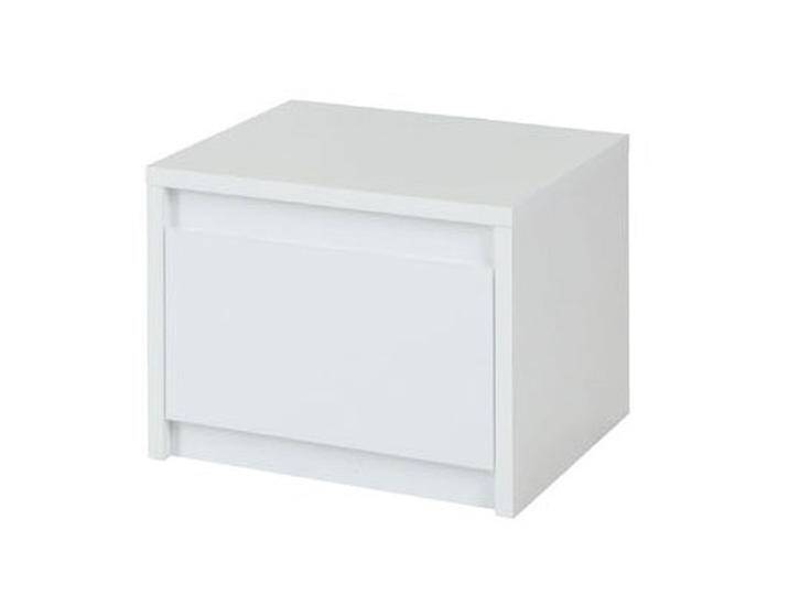 Nachtkommode Farsala 02, 2 Stück Weiß / Weiß Hochglanz Soft Close Schublade 35 x 47 x 41 cm Modernes Design von easyMÖBEL