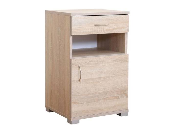 Nachtkommode Grogol 22, Farbe: Sonoma Eiche - Abmessungen: 60 x 40 x 40 cm (H x B x T) von easyMÖBEL