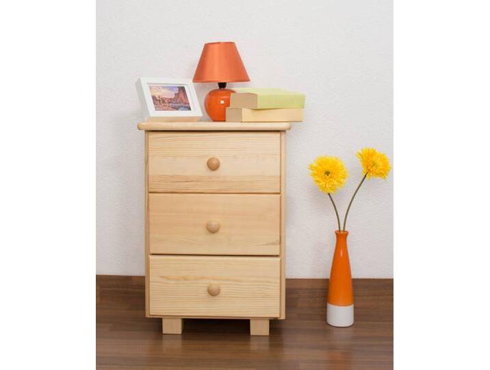 Nachtkommode Kiefer massiv Vollholz natur 006 - Abmessung 60 x 43 x 33 cm (H x B x T) von easyMÖBEL